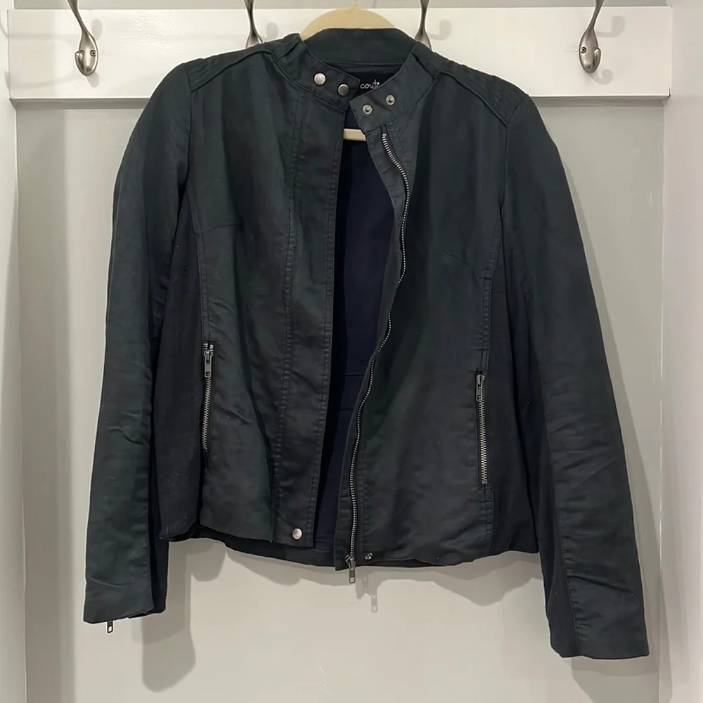 Faux Suede Moto Jacket - Picture 1 of 7